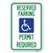 Signmission Reserved Parking Permit Required With Graphic Heavy-Gauge Alum. Sign, 12" x 18", A-1218-23059 A-1218-23059 - alternate 1